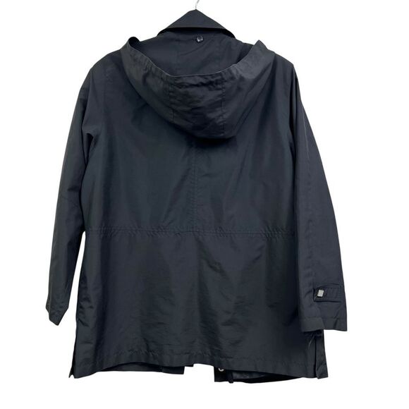 Fitzwright Women Hooded Rain Windbreaker Jacket Zip Lightweight Pocket Black S - Picture 6 of 7